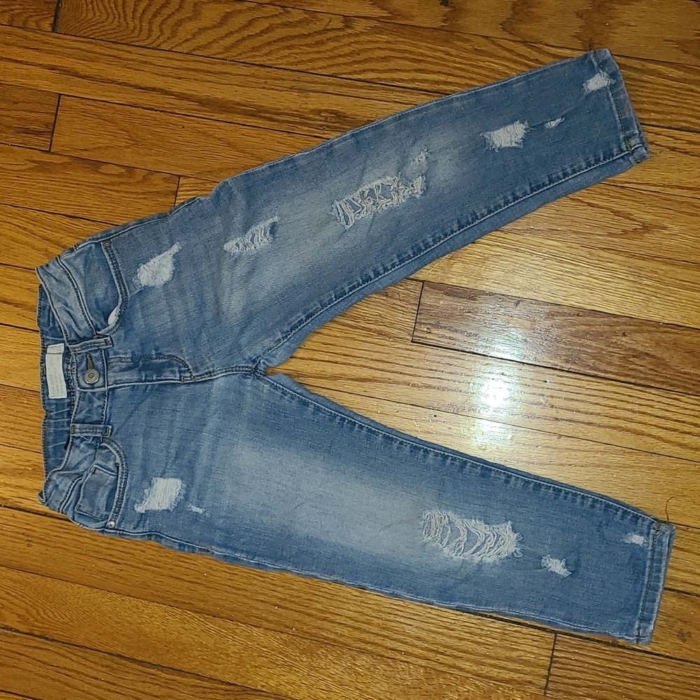 Zara girls distressed jeans size 5